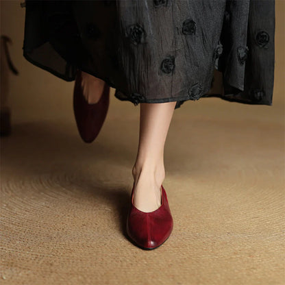 Elegant Pointy Toe Slip On Flats