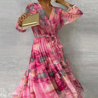 Elegant Floral Party Lace Dress