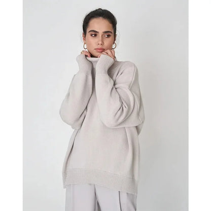 Soft Crew Neck Knit Sweater for Women