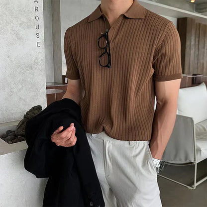 Men's Slim Fit Polo Shirt Soft Short Sleeve Tee