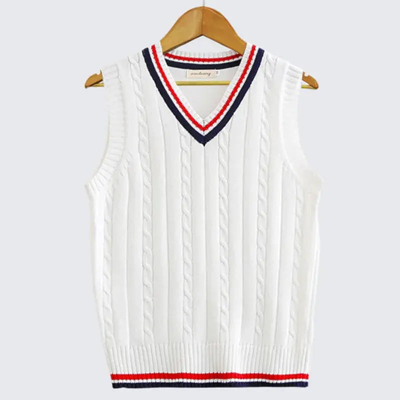 Warm Crew Neck Knit Sweater Vest for Men