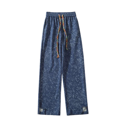 Distressed Faded Jogger Pants