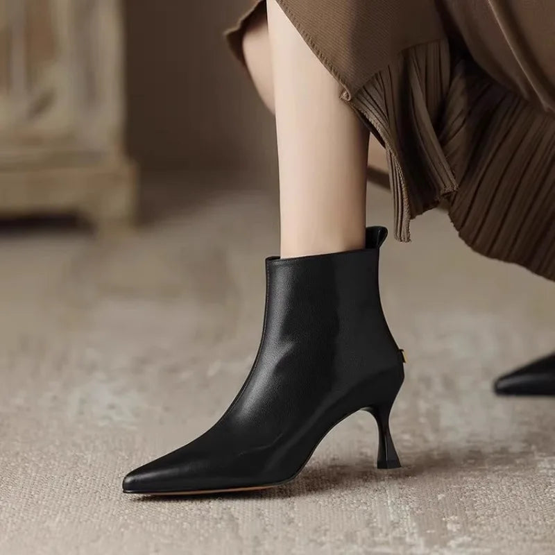 Fuzzy Cat Ankle Boots - Olytrend
