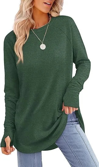 Women's Casual Crew Neck Tunic