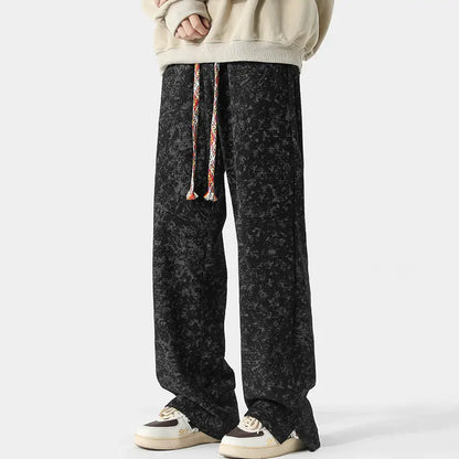 Distressed Faded Jogger Pants - Nocini