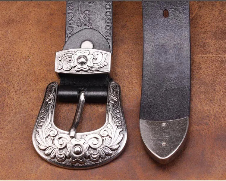 Rugged Metal Cowboy Belt
