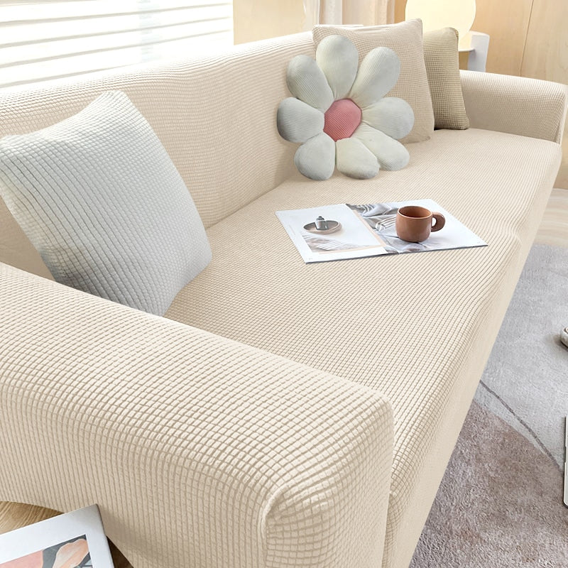 Fitted Elastic Couch Slipcover Anti-Slip Furniture Protector