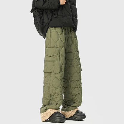 Comfortable Quilted Wide Leg Pants