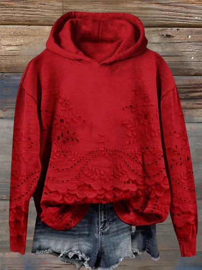 Fashion Floral Pullover Hoodie