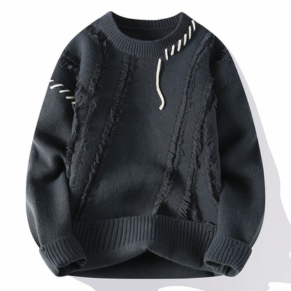 Trendy Men's Graphic Crew Neck Sweater