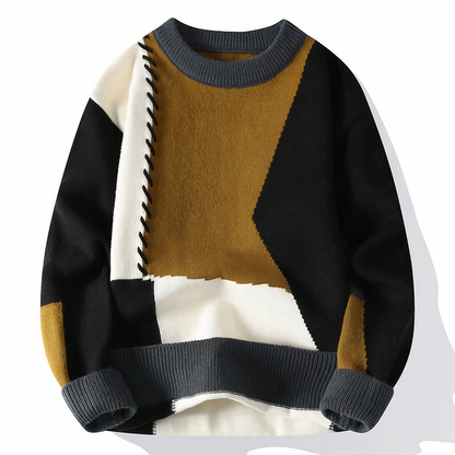 Trendy Men's Graphic Crew Neck Sweater