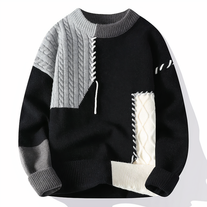 Trendy Men's Graphic Crew Neck Sweater