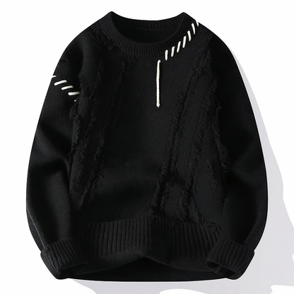 Trendy Men's Graphic Crew Neck Sweater