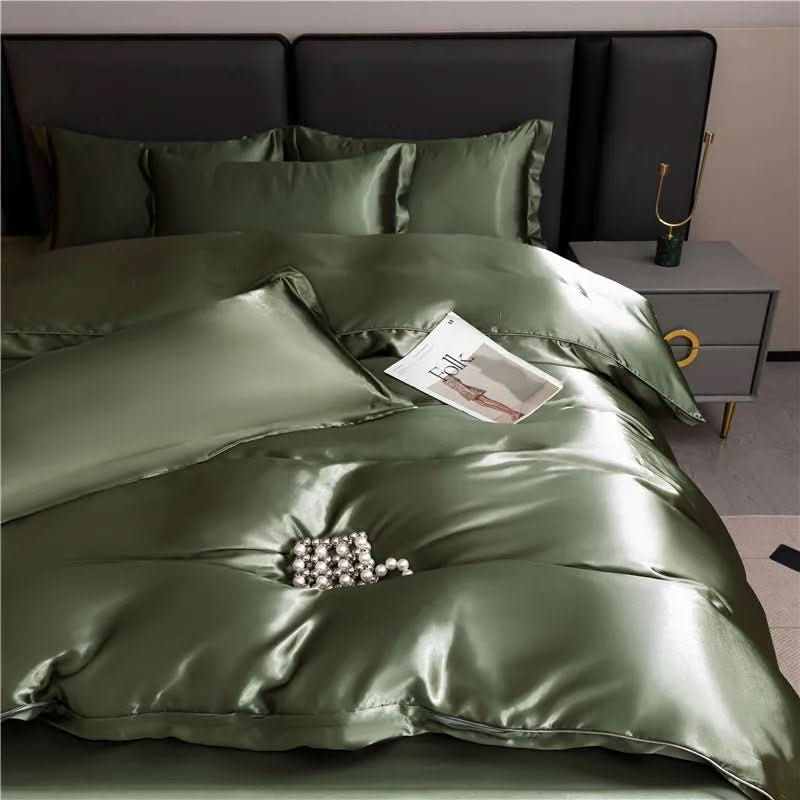 Luxurious Silk Bedding Set With Glossy Finish