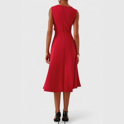Flowy Uneven Hem Midi Dress