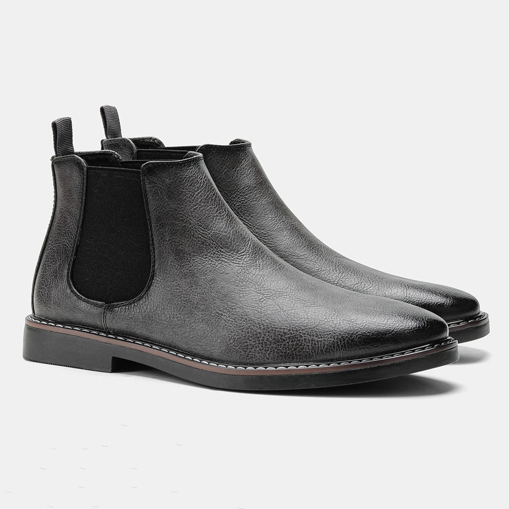 Timeless Mens Smart Leather Ankle Boots