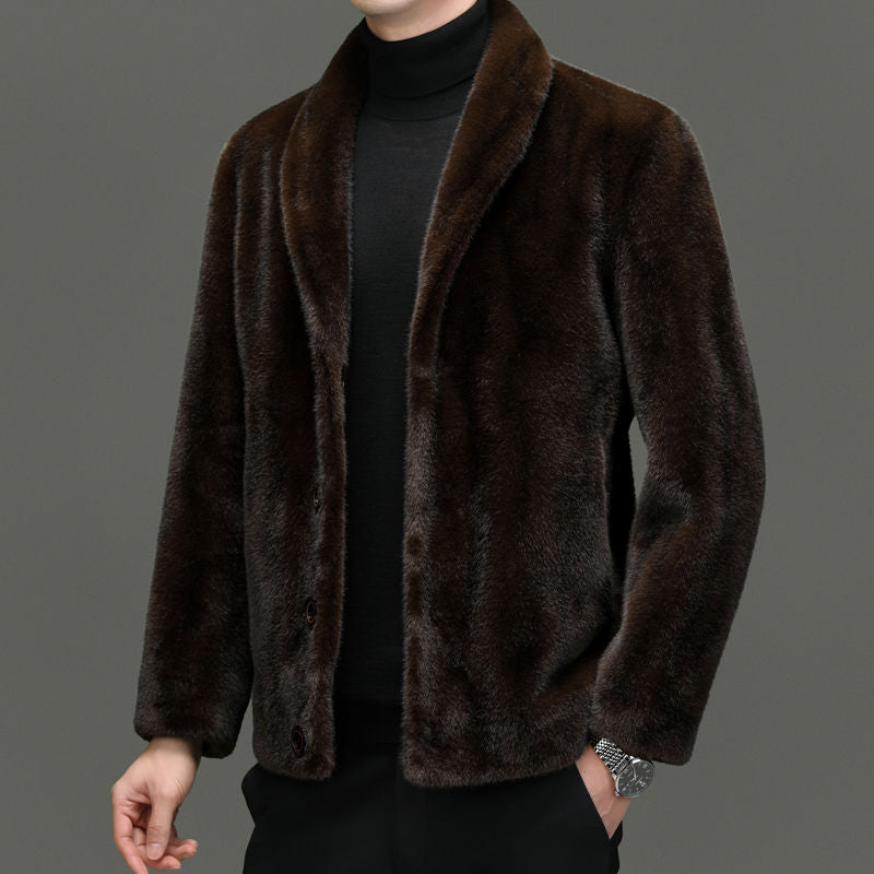 Classic Fit Notch Collar Button Jacket - Nocini