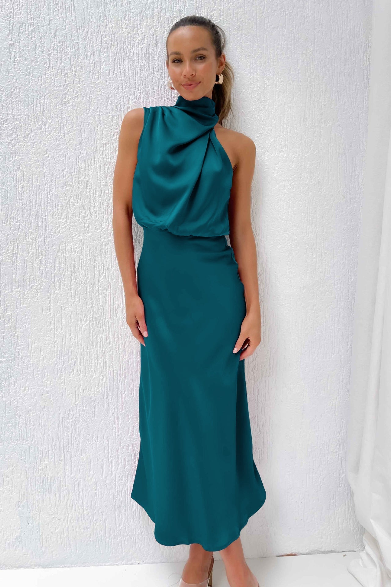 Luxurious Silk Floor Length Dress