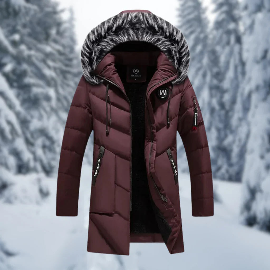 Warm Padded Mens Parka Jacket with Hood - Nocini