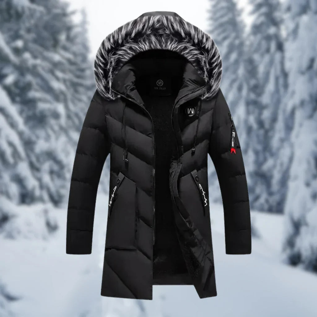Warm Padded Mens Parka Jacket with Hood