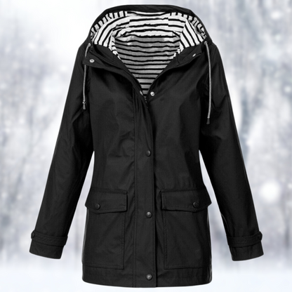 Ladies Waterproof Parka Rain Jacket - Nocini