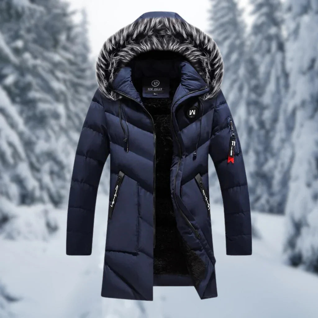 Warm Padded Mens Parka Jacket with Hood