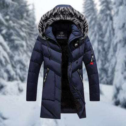 Warm Padded Mens Parka Jacket with Hood
