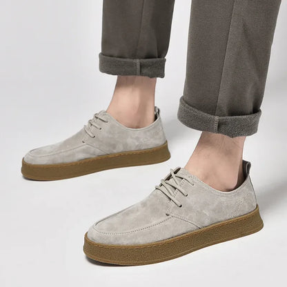 Luxury Brown Suede Leather Shoes