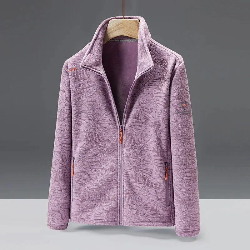 Warm Men's Fleece Coat with Zip Pockets
