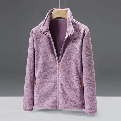 Warm Men's Fleece Coat with Zip Pockets