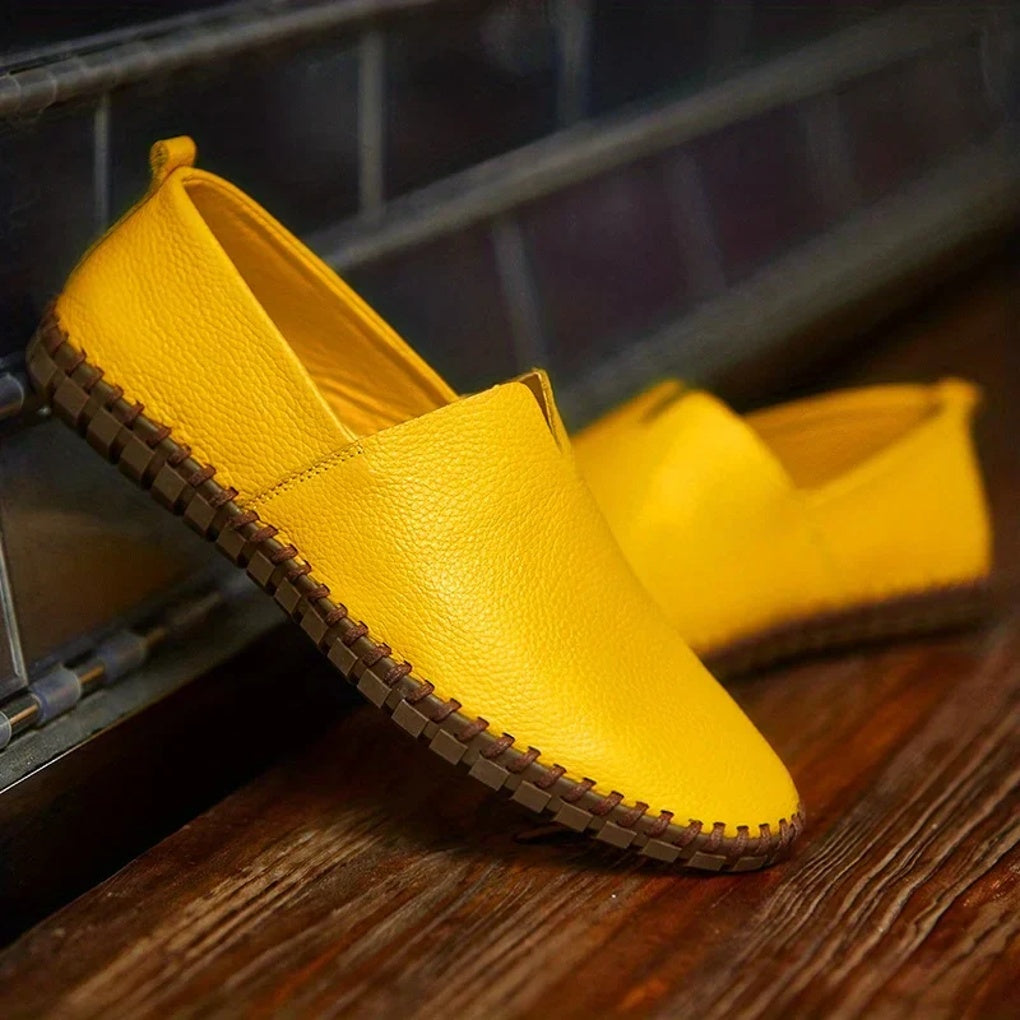 Luxury Slip On Loafers Real Leather Shoes