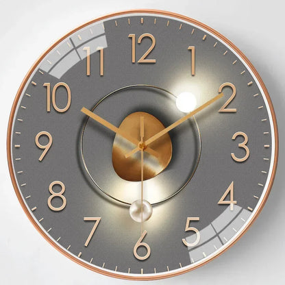 Modern Glass and Metal Wall Clock