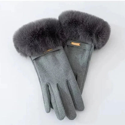 Warm Faux Fur Lined Women's Gloves