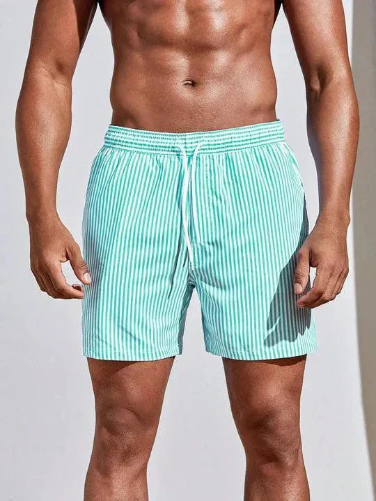 Comfortable Men's Beach Shorts Quick Dry Adjustable Waist