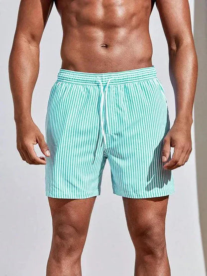 Comfortable Men's Beach Shorts Quick Dry Adjustable Waist