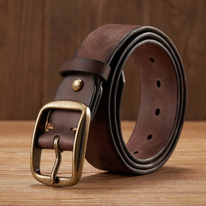 Genuine Leather Men's Buckle Belt