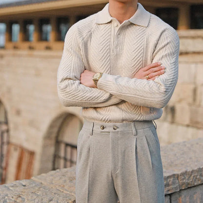 Classic Fit Knit Polo Shirt