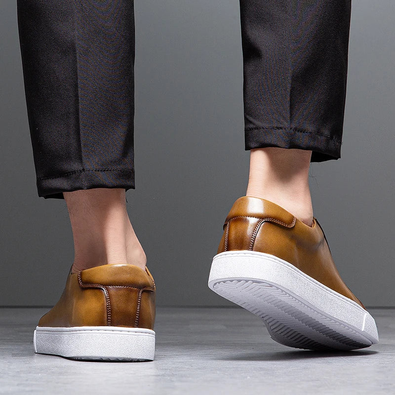 Premium Leather Running Shoes