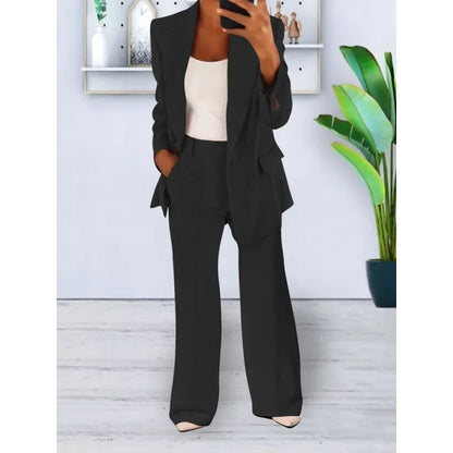 Elegant Women's Classic Fit Trousers Suit