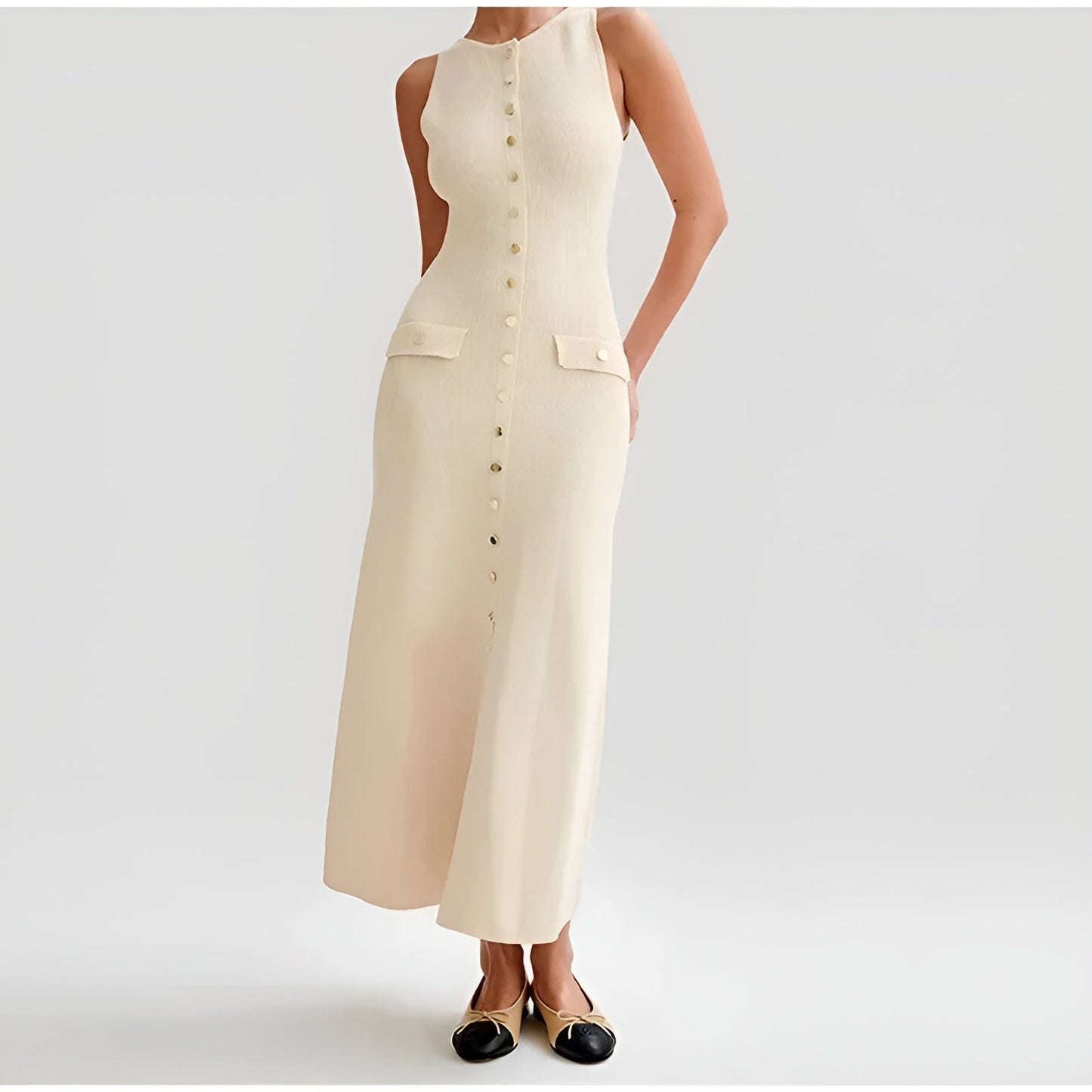 Floral Fit A-line Winter Dress - Nocini