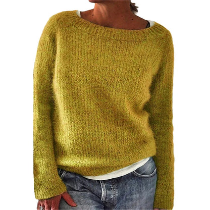 Cozy Women's Thick Cable Knit Crew Neck Sweater