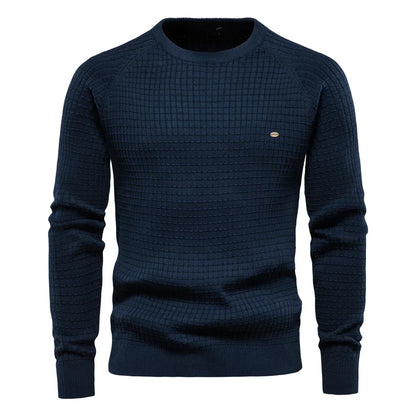 Classic Grid Pattern Mens Sweater