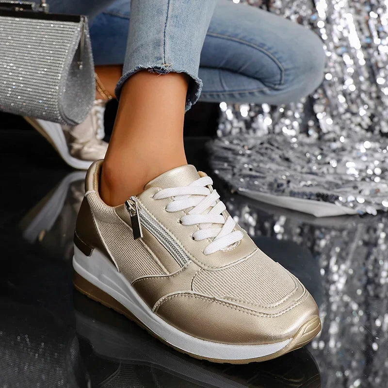 Green Low Top Lace Sneakers