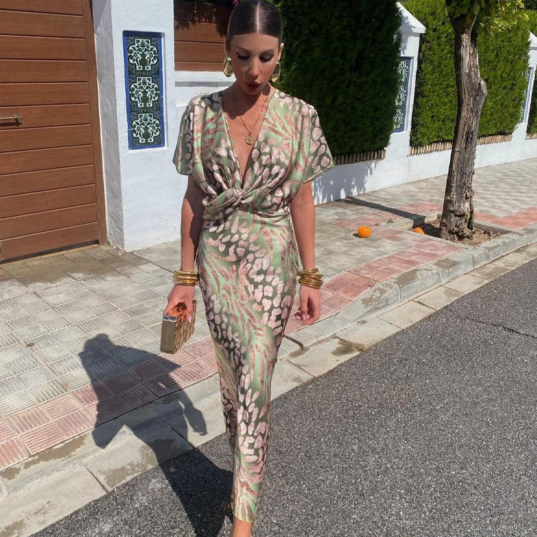 Luxury Silk Formal Evening Dress - Nocini