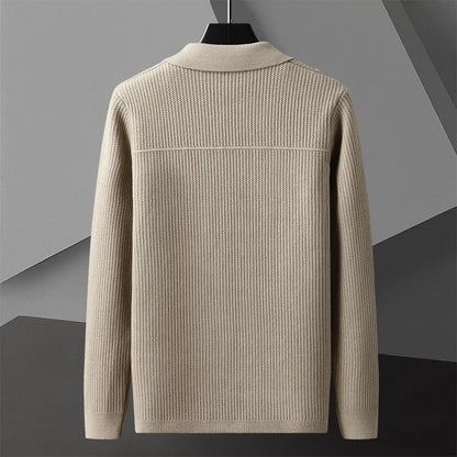 Soft Crew Neck Sweater Cardigan