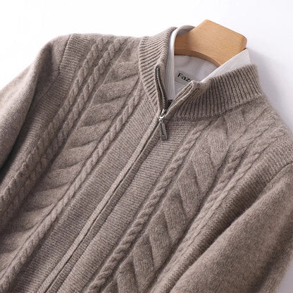 Soft Zip Up Merino Wool Sweater
