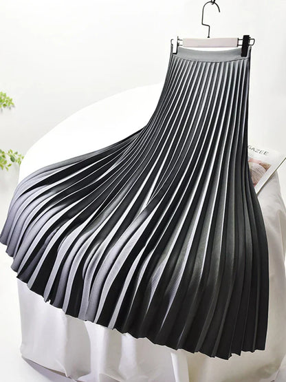 Flared Comfortable Waist Midi Skirt for Women