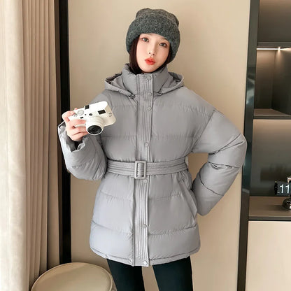 Stylish Women's Hooded Puffer Coat