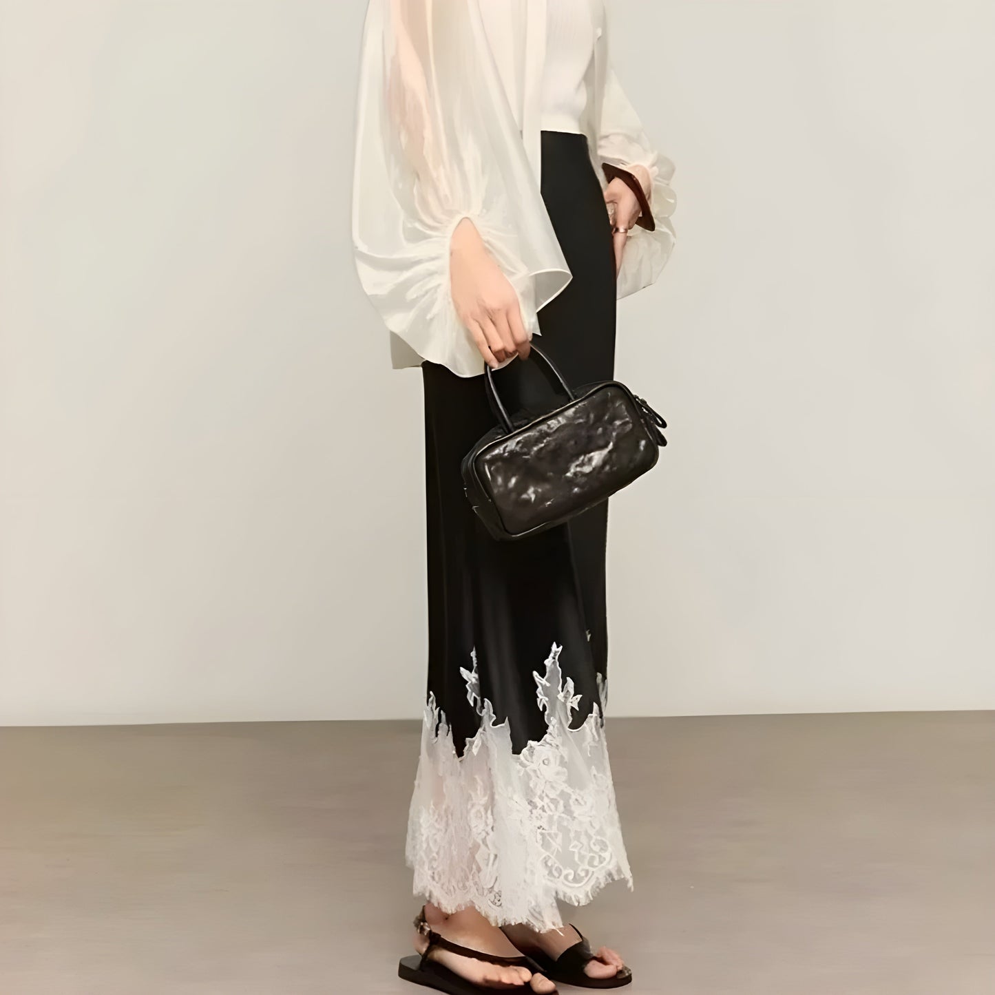 Elegant Ruffled Satin Mini Skirt