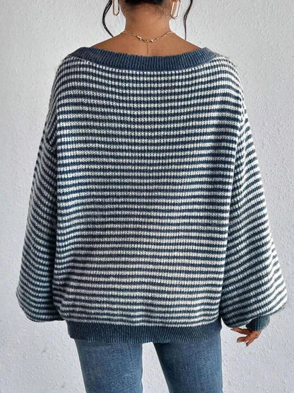 Relaxed Fit Long Sleeve Sweater